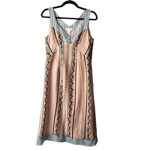 Sundance 100% Silk Sundress Stripe Print Sleeveless Size 8